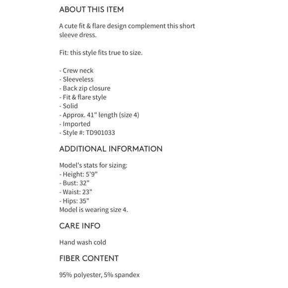 T Tahari Fit and Flare Dress - Picture 3 of 3